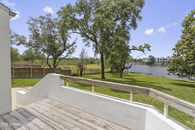 11 Bayou Pl, Gulfport, MS 39503 - wooden terrace with a water view