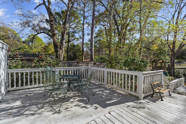 view of wooden terrace