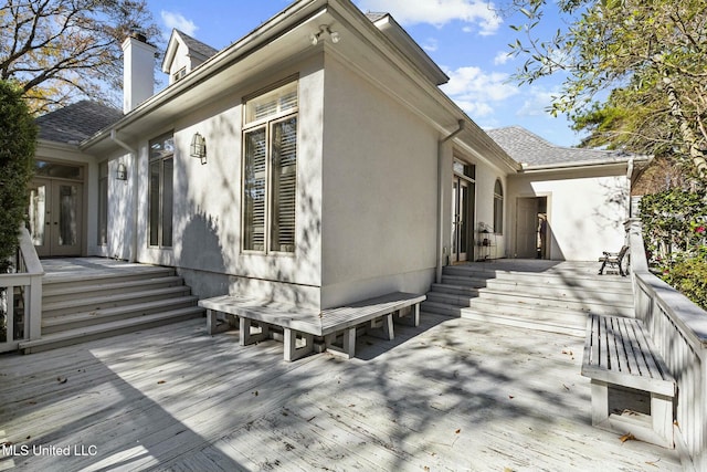 exterior space with french doors