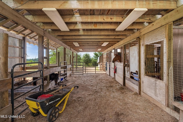 view of horse barn