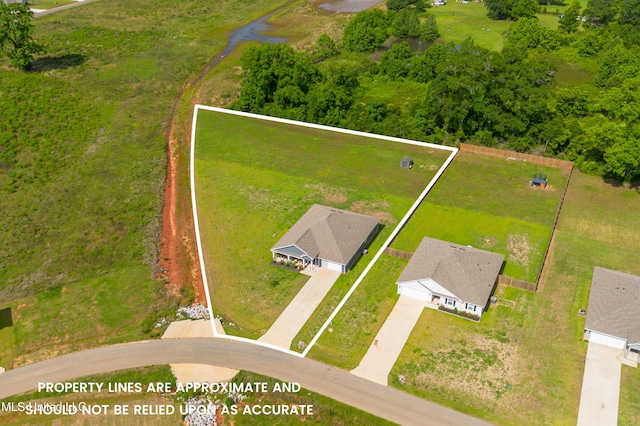 154 Magnolia Farms Dr, Lucedale, MS 39452 - aerial view of property and surrounding area featuring property boundaries highlighted