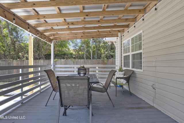 view of wooden deck