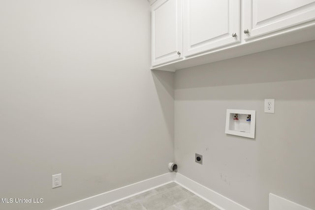 302 Wind Cv, Madison, MS 39110 - washroom with baseboards, cabinet space, electric dryer hookup, and hookup for a washing machine