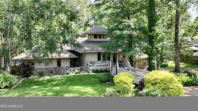211 Monterey Dr, Clinton, MS 39056 - view of front facade with a front lawn and a shingled roof