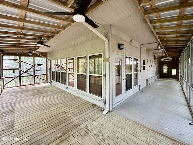 211 Monterey Dr, Clinton, MS 39056 - deck featuring a ceiling fan