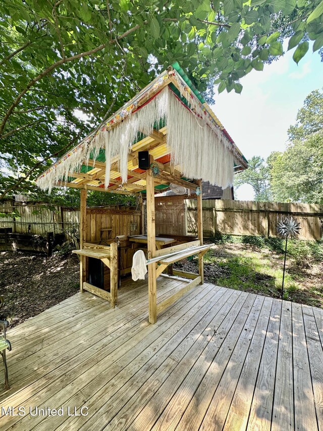 211 Monterey Dr, Clinton, MS 39056 - wooden deck featuring a fenced backyard