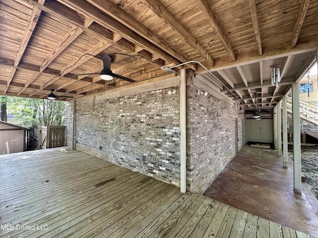211 Monterey Dr, Clinton, MS 39056 - deck with a ceiling fan