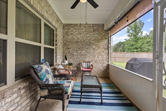 203 Vision Cv, Canton, MS 39046 - sunroom / solarium with a ceiling fan