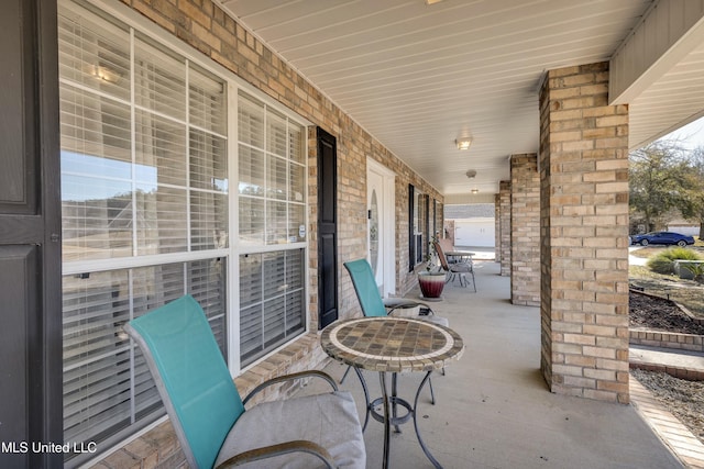 view of patio with a porch