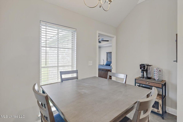 946 Filmore Dr, Brandon, MS 39042 - dining space with a chandelier and lofted ceiling