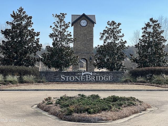 view of community sign