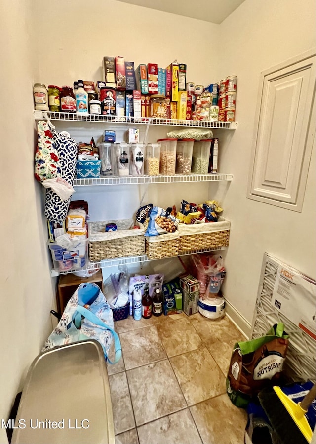 view of pantry