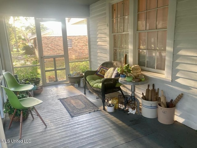 view of sunroom