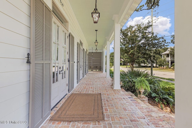 view of patio with covered porch