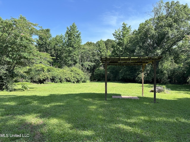 1628 Dry Creek Rd, Magee, MS 39111 - view of grassy yard featuring a pergola