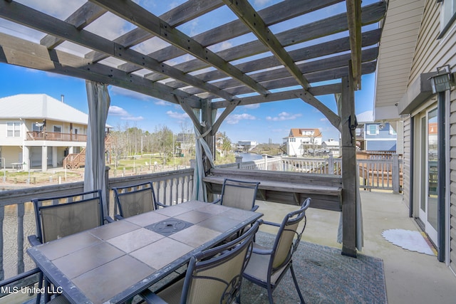 view of patio / terrace featuring a pergola