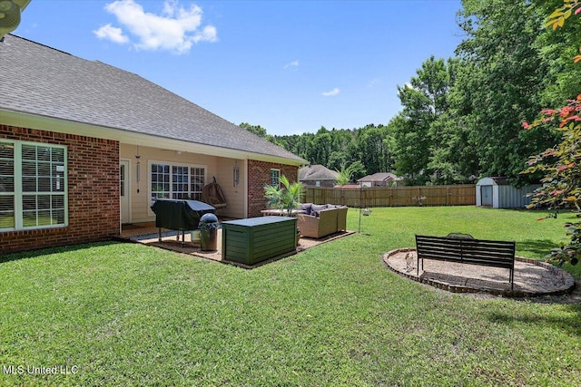 213 Pecan Cir, Brandon, MS 39042 - view of yard with an outdoor hangout area and a patio area