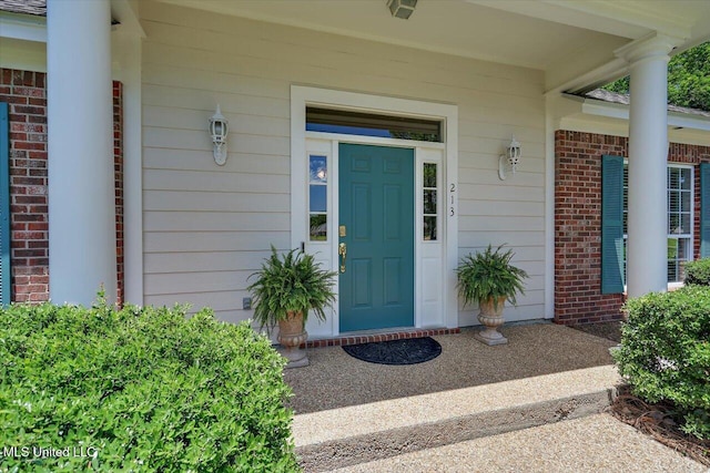 213 Pecan Cir, Brandon, MS 39042 - property entrance with brick siding