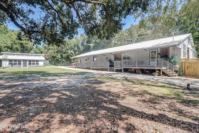 1728 21st St, Gulfport, MS 39501 - rear view of house featuring metal roof