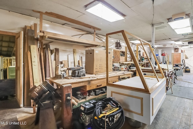 1728 21st St, Gulfport, MS 39501 - miscellaneous room featuring hardwood / wood-style flooring and a workshop area