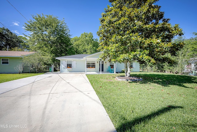 209 Audrey Cir, Ocean Springs, MS 39564 - view of front of house with a front lawn and concrete driveway