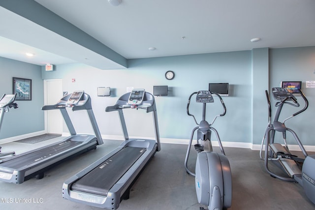 2668 Beach Blvd Unit 1704, Biloxi, MS 39531 - exercise room featuring baseboards