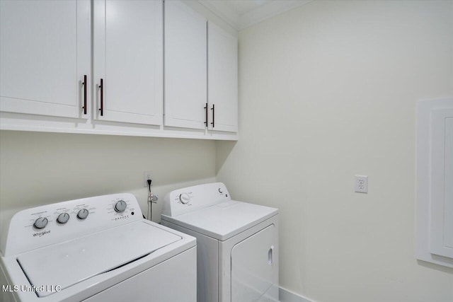 1622 Old Lake Rd, Brandon, MS 39042 - laundry area with washing machine and dryer and cabinet space