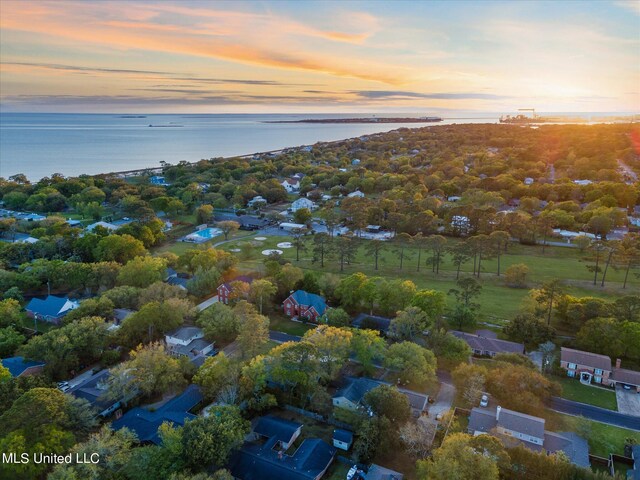 815 Warren St, Pascagoula, MS 39567 - aerial view at dusk of a water view