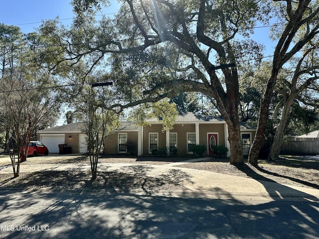 ranch-style house with a garage