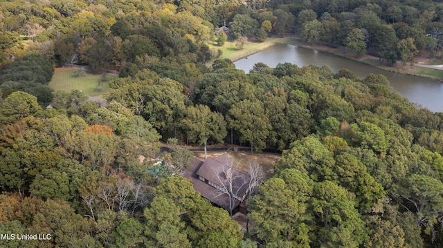 1609 SW Linda Dr, Clinton, MS 39056 - aerial view of property's location featuring a forest and a large body of water