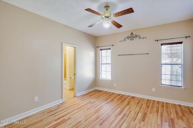 242 Commonwealth Ave, Brandon, MS 39047 - spare room featuring light wood-style flooring, plenty of natural light, and ceiling fan