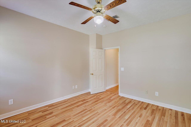 242 Commonwealth Ave, Brandon, MS 39047 - empty room with ceiling fan and light wood-style floors