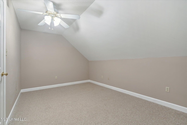 2674 S Slayden Rd, Lamar, MS 38642 - additional living space featuring carpet flooring, ceiling fan, and lofted ceiling