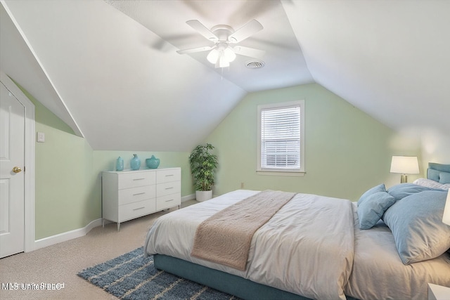 2674 S Slayden Rd, Lamar, MS 38642 - bedroom featuring light colored carpet, ceiling fan, and lofted ceiling