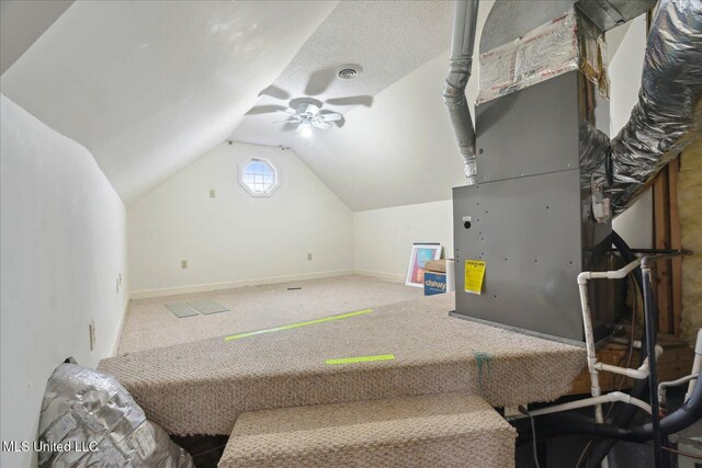 2674 S Slayden Rd, Lamar, MS 38642 - bonus room with carpet flooring, ceiling fan, a textured ceiling, and lofted ceiling