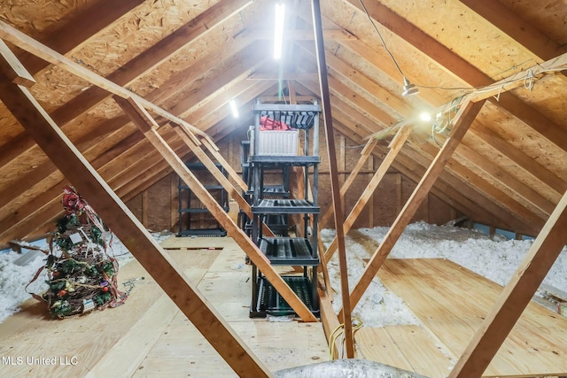 view of attic