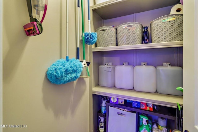 view of storage area