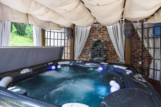 detailed view of a hot tub