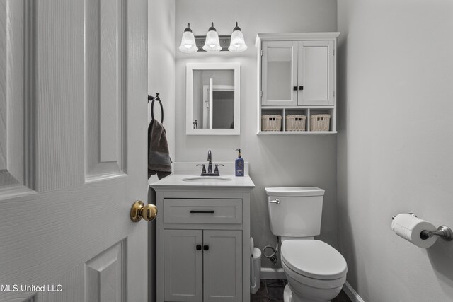 10510 Steeplechase Dr, Gulfport, MS 39503 - half bathroom with toilet and vanity