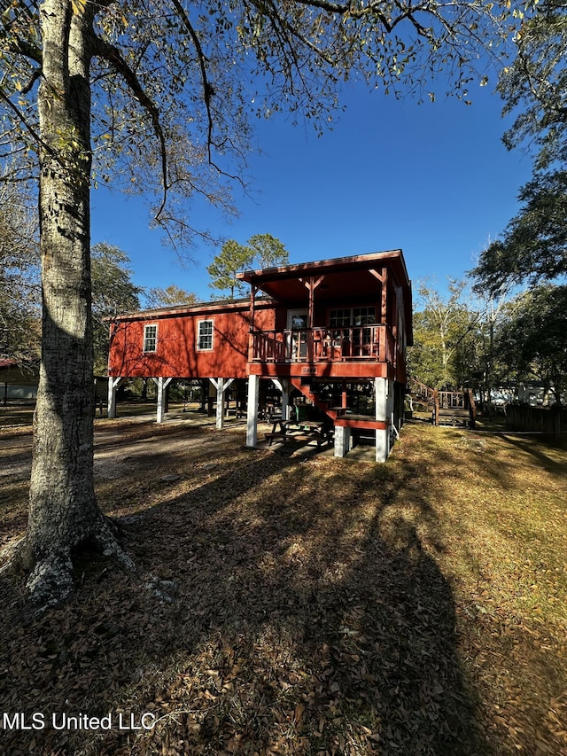 view of rear view of property