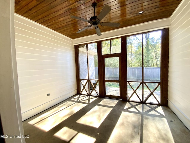 182 Sweetbriar Cir, Canton, MS 39046 - unfurnished sunroom featuring a ceiling fan and healthy amount of natural light