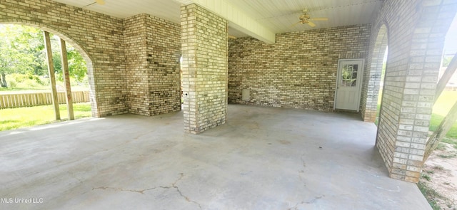 2708 Canty St, Pascagoula, MS 39567 - view of patio / terrace featuring ceiling fan