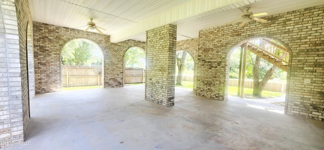 2708 Canty St, Pascagoula, MS 39567 - view of patio / terrace featuring ceiling fan