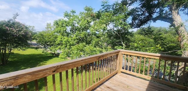 2708 Canty St, Pascagoula, MS 39567 - deck featuring a yard