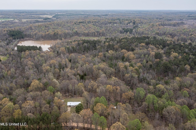 1172 Little Creek Dr, Oakland, MS 38948 - drone / aerial view featuring a water view and a view of trees