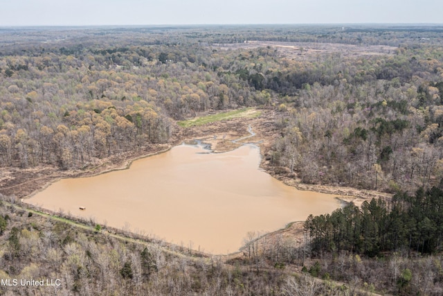 1172 Little Creek Dr, Oakland, MS 38948 - bird's eye view featuring a water view and a view of trees