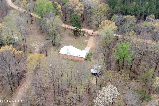 1172 Little Creek Dr, Oakland, MS 38948 - drone / aerial view with a forest view