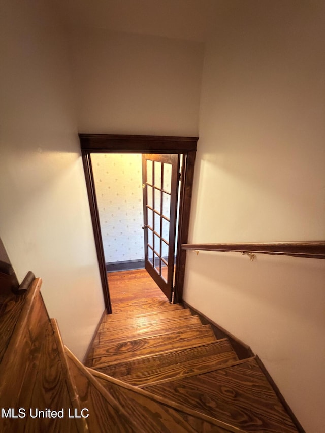 5 Spruce St, Oakland, MS 38948 - staircase with wood finished floors