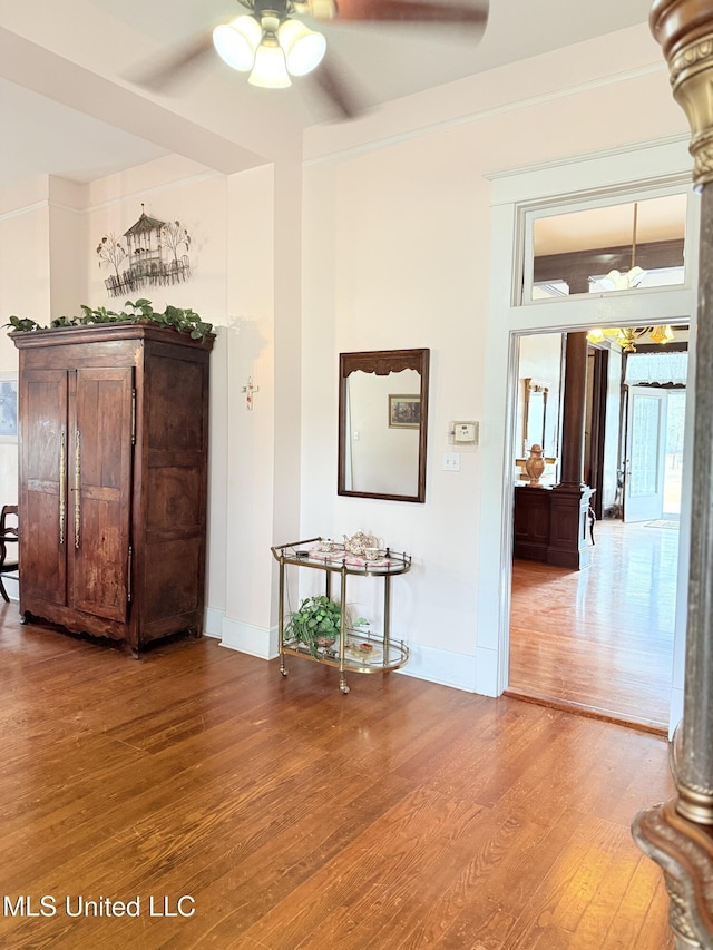 5 Spruce St, Oakland, MS 38948 - hallway with wood finished floors and baseboards