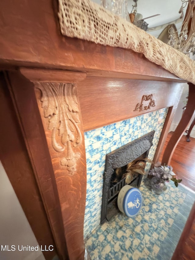 5 Spruce St, Oakland, MS 38948 - interior details featuring a fireplace